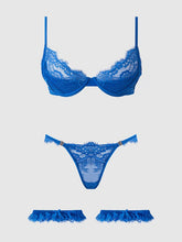 Load image into Gallery viewer, blue lingerie set
